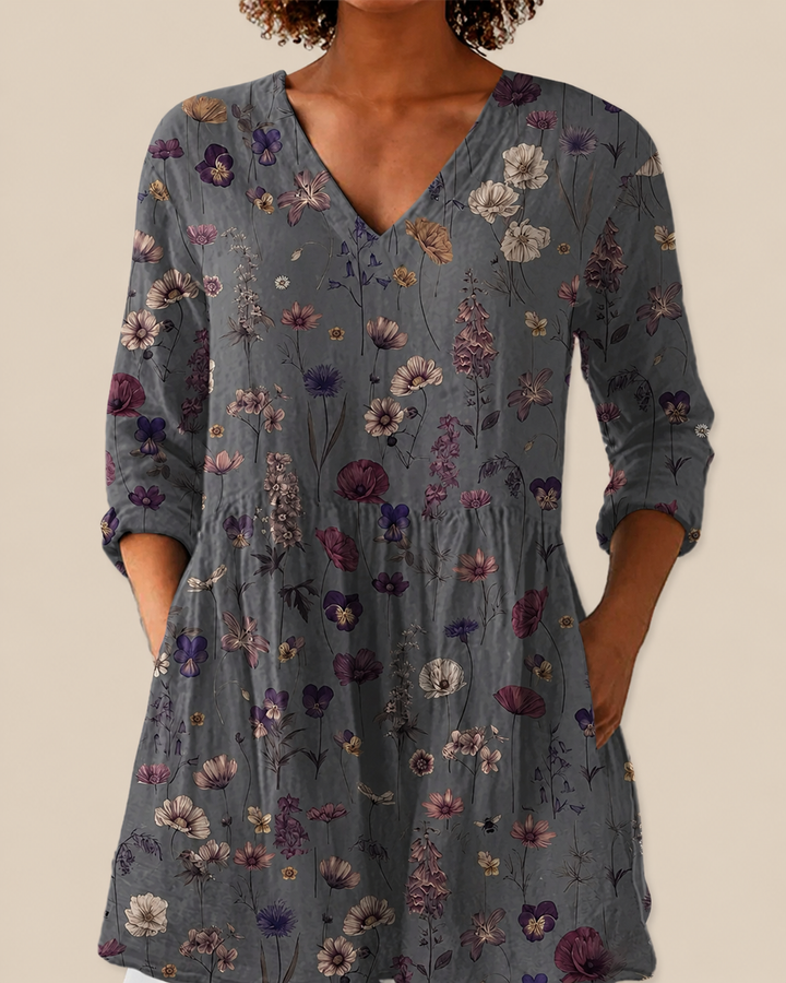 Kira | Lange Blouse met een opvallend patroon
