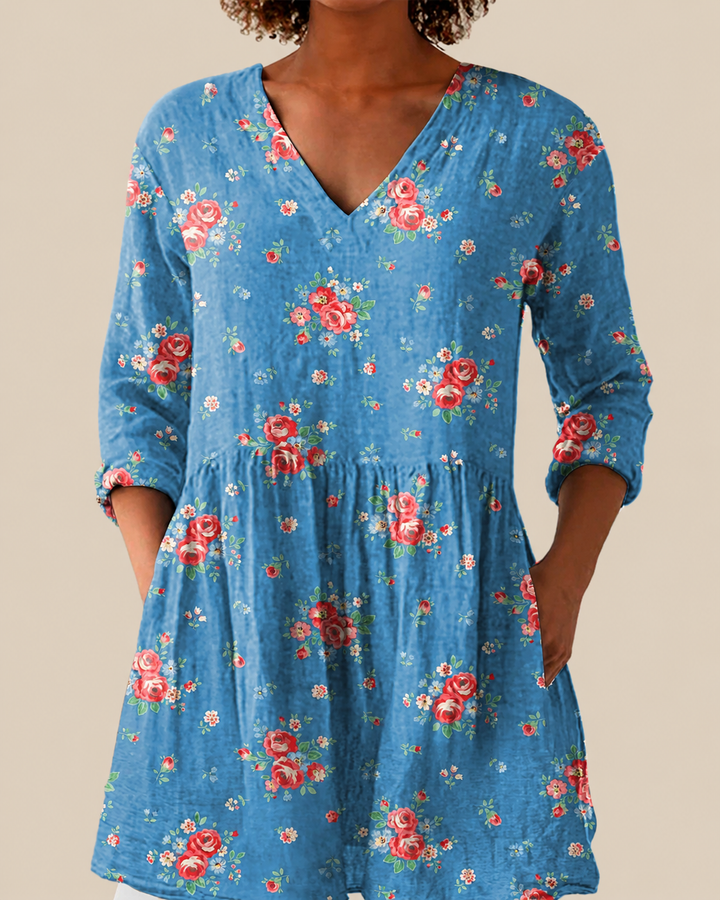 Ayla | Lange Blouse met een krachtig patroon