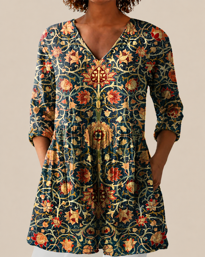 Liora | Lange Blouse met expressief patroon