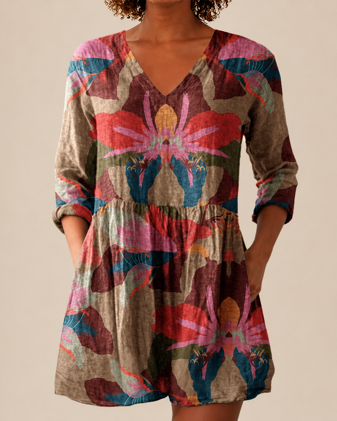 Alina | Lange Blouse met een opvallend patroon