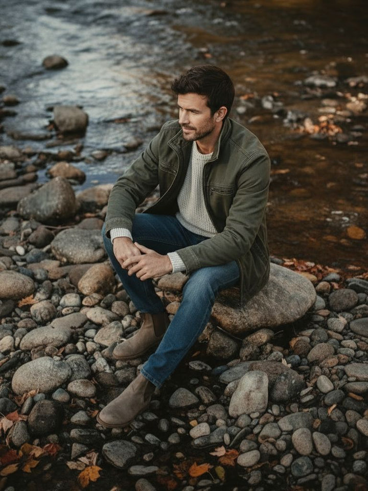 Van Laarhoven® |  Vintage Olijfgroene Field Jacket