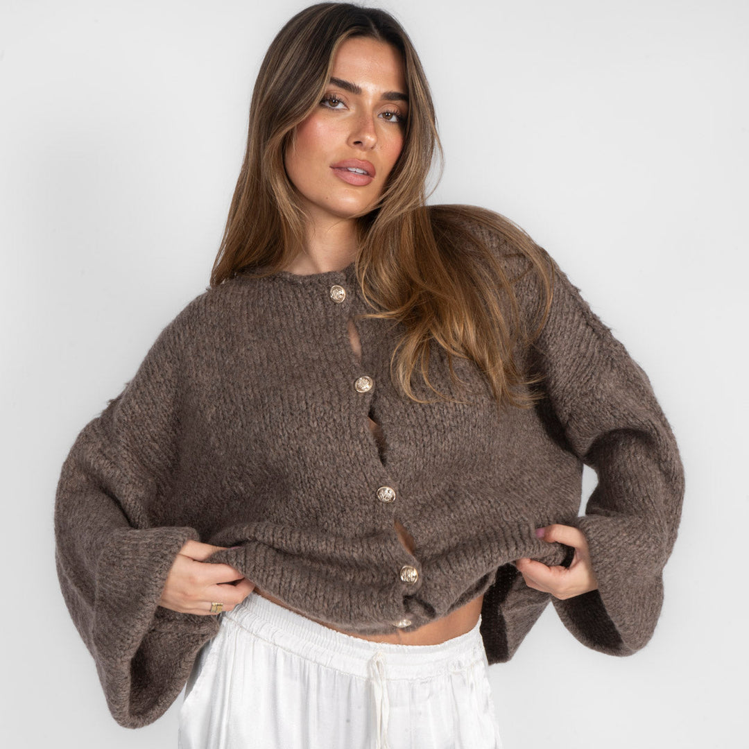 Oversized cardigan met zachte mouwen