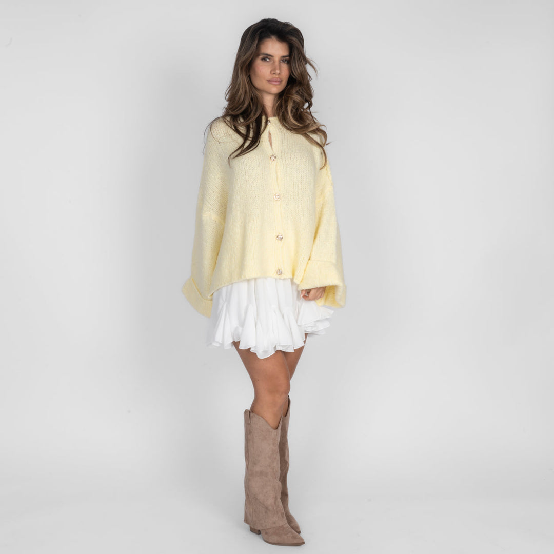 Oversized cardigan met zachte mouwen