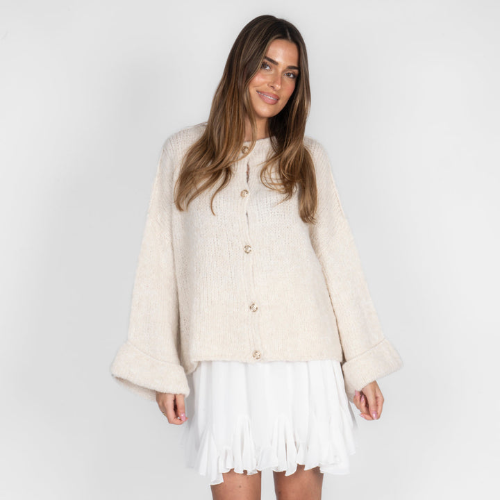 Oversized cardigan met zachte mouwen