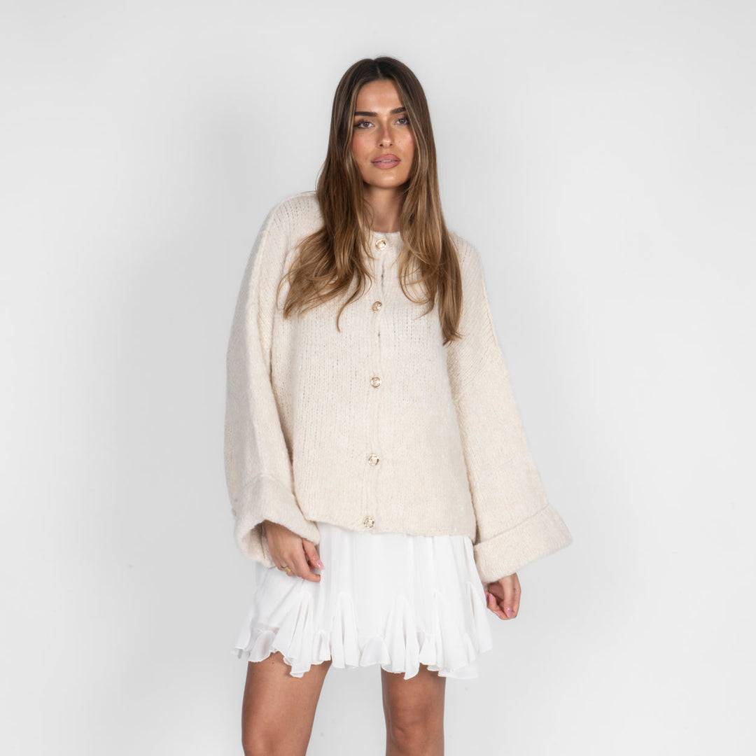 Oversized cardigan met zachte mouwen