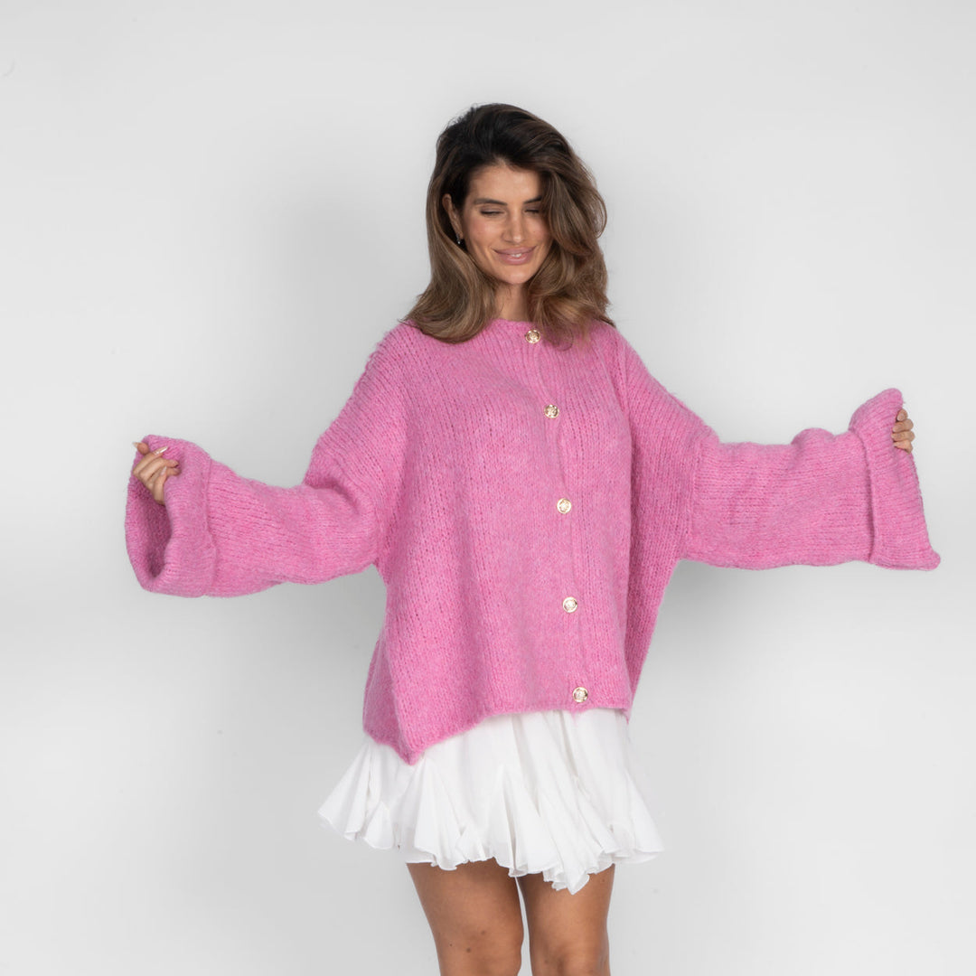 Oversized cardigan met zachte mouwen
