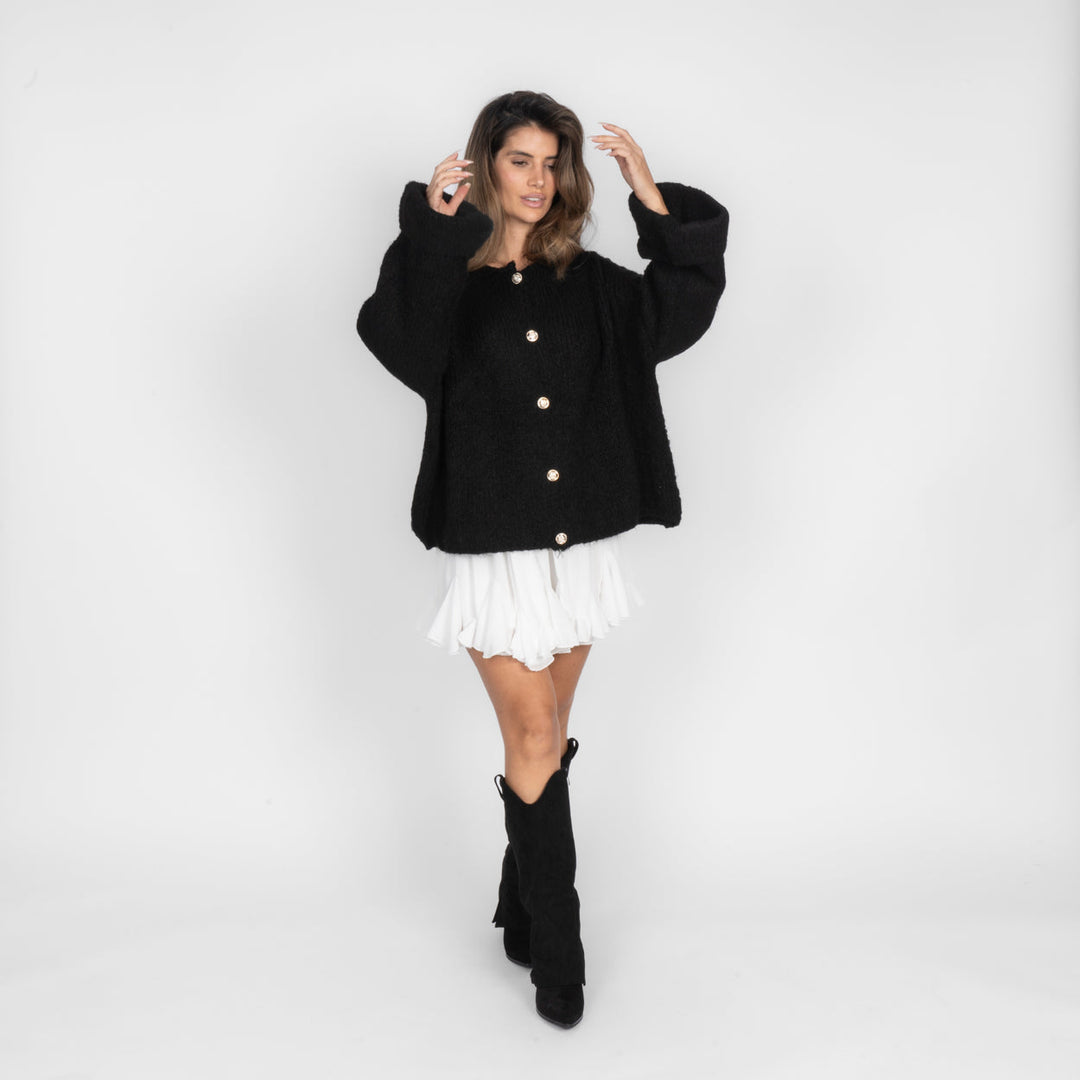 Oversized cardigan met zachte mouwen