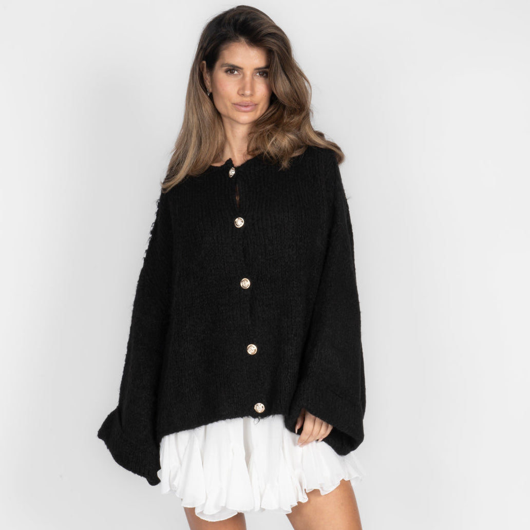 Oversized cardigan met zachte mouwen