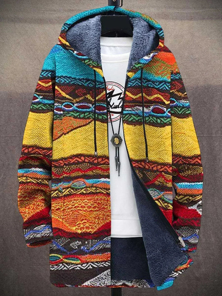 Delia | Artistiek vest met capuchon