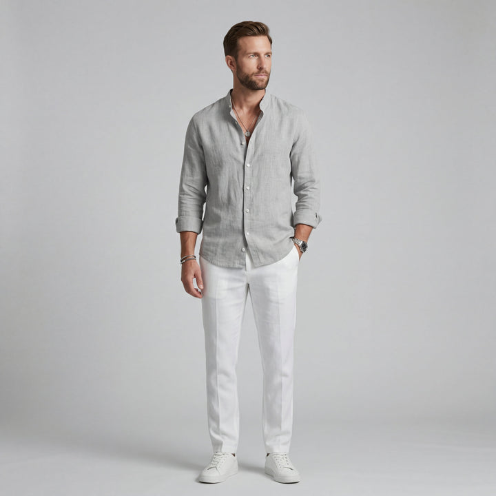 Luca | Elegante en lichte linnen blouse