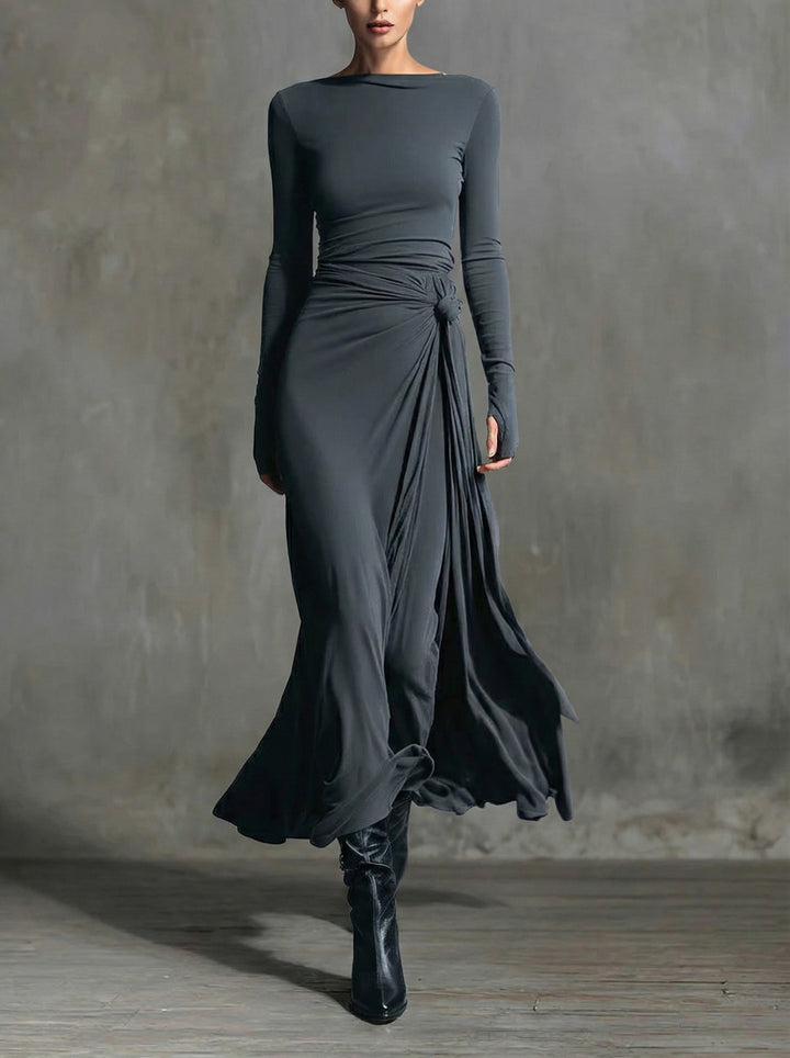 Naiara | Maxi-jurk met zijknoop