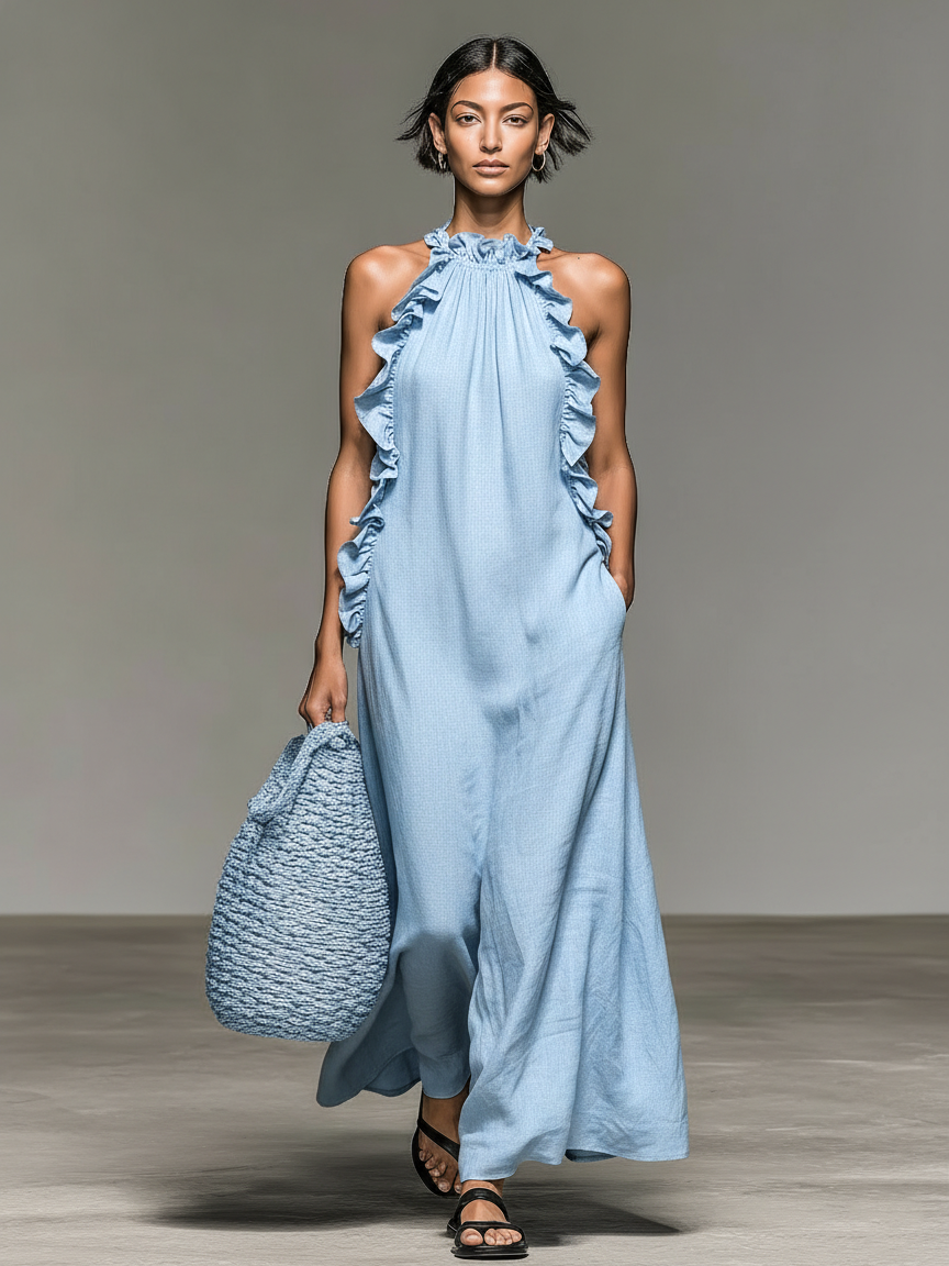 Luna | Maxi Jurk met Zakken