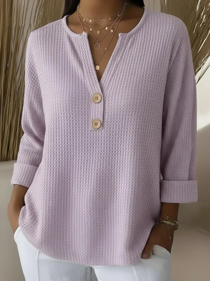 Lucinda™ | Henley Knop Top