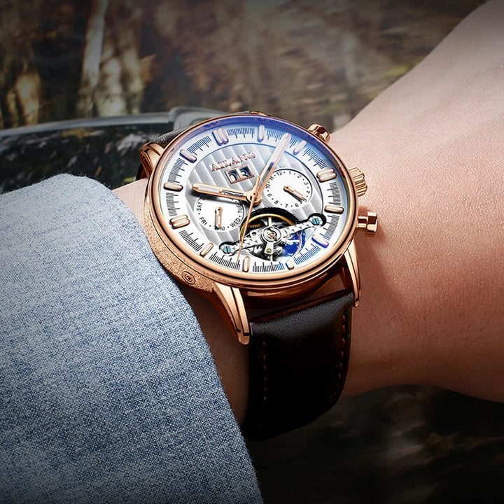 Stijlvolle Waterdichte Tourbillon Horloge