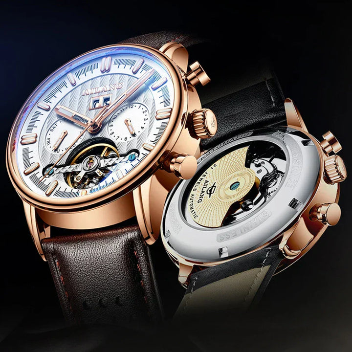 Stijlvolle Waterdichte Tourbillon Horloge