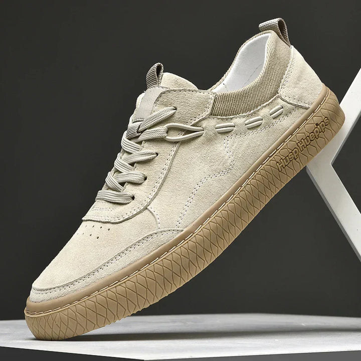 Casual Suède Sneakers met Textuur Zool