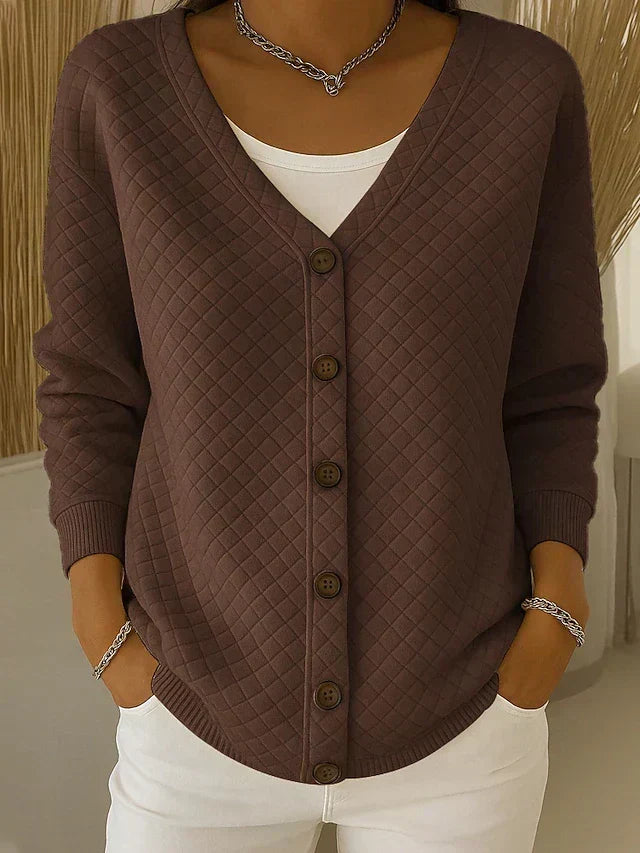 Laverne™ | Gequilt Cardigan met Knopen