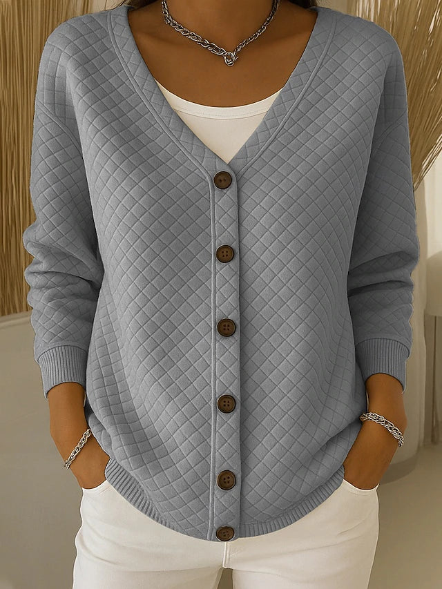 Laverne™ | Gequilt Cardigan met Knopen