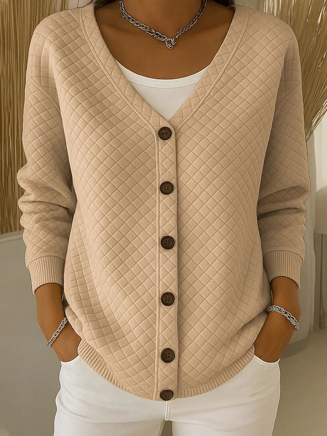 Laverne™ | Gequilt Cardigan met Knopen