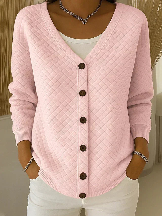 Laverne™ | Gequilt Cardigan met Knopen