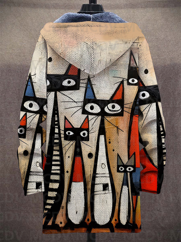 Preston | Jas met capuchon en artistiek patroon