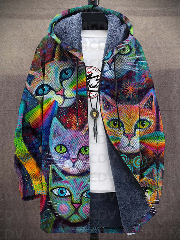 Preston | Jas met capuchon en artistiek patroon