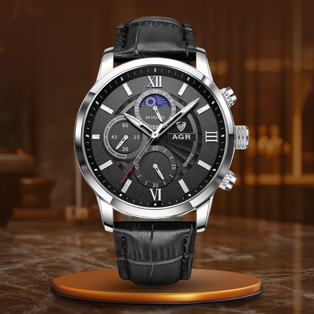 Luxe Lederen Quartz Horloge