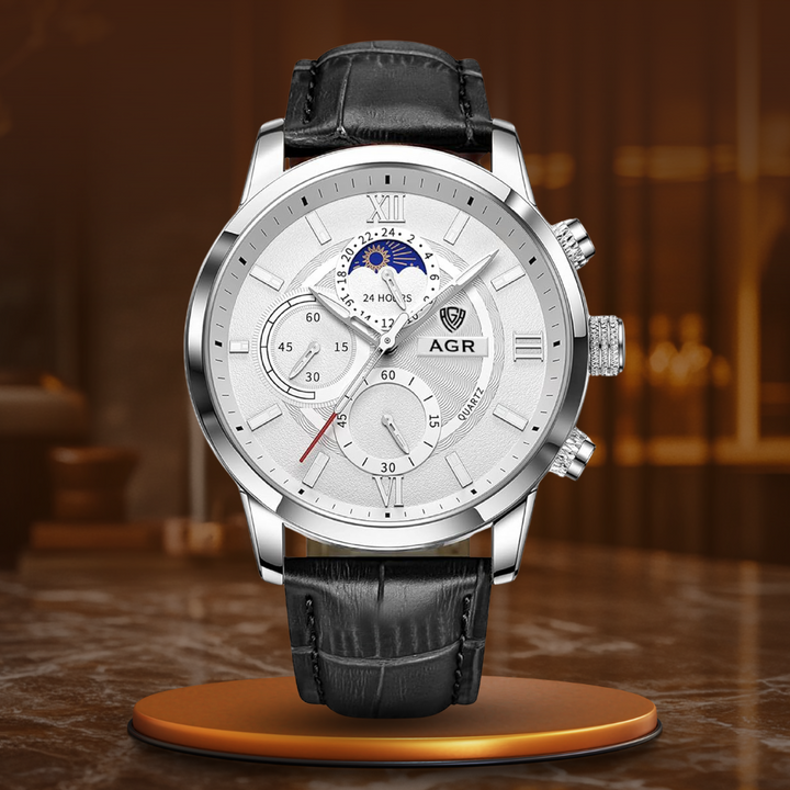 Luxe Lederen Quartz Horloge