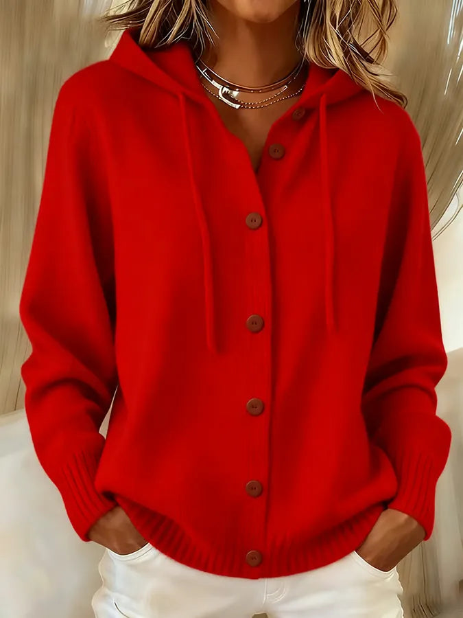 Brenda™ | Gezellige Knopen Cardigan Hoodie