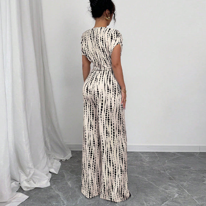 KENDI™ - Elegante Wijde-Pijpen Schuin Strap Jumpsuit