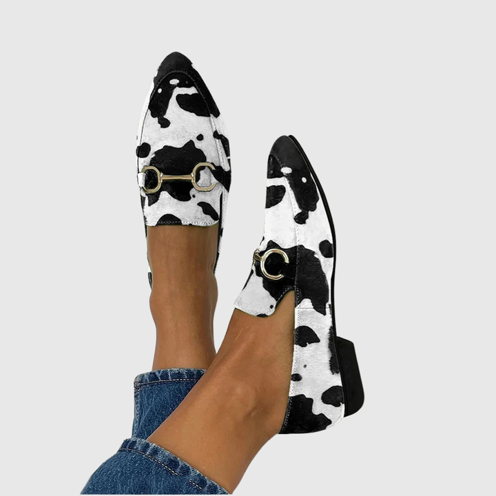 Diana - Loafers met patroon en gespdetail