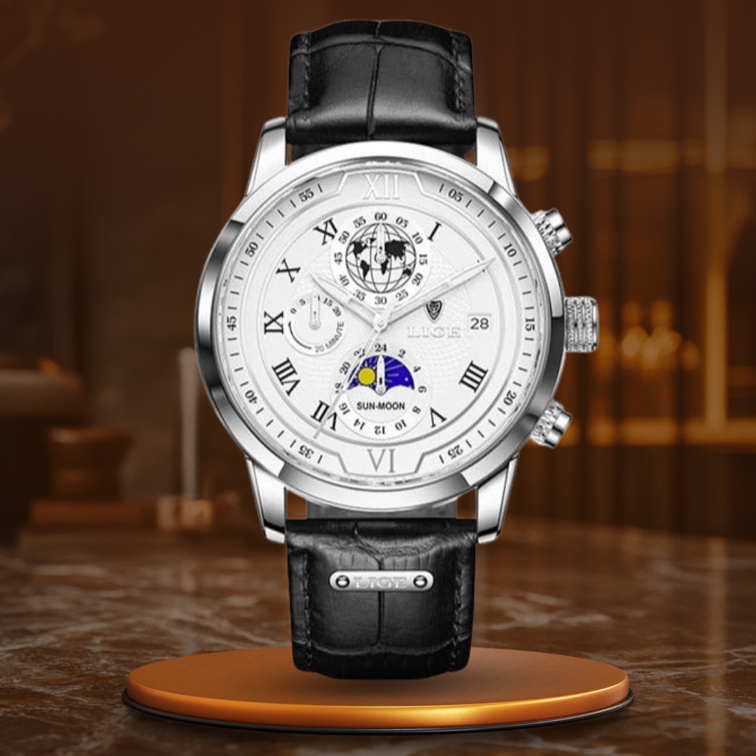 Chronograafhorloge met Premium Leren Band