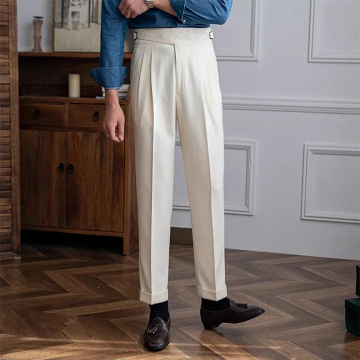 Valducci | Casual Tailored Pantalon met omgeslagen pijpen