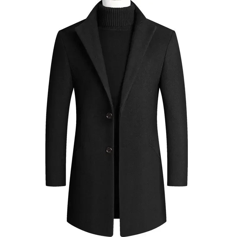 Van Laarhoven® | Kasjmier-wollen heren trenchcoat