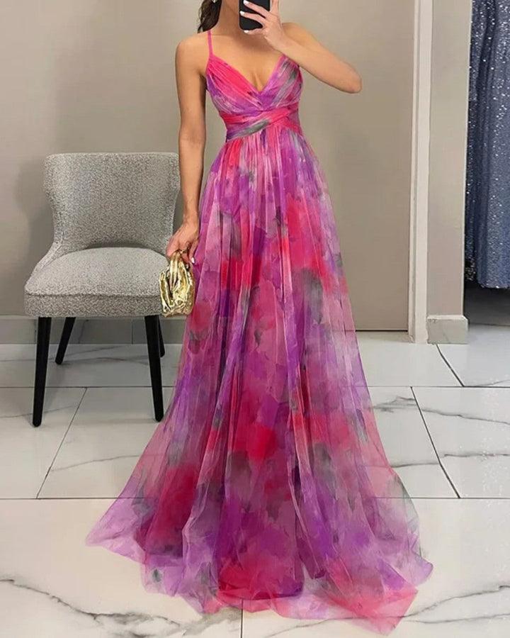 Giselle - Betoverende Maxi-jurk met Bloemenprint