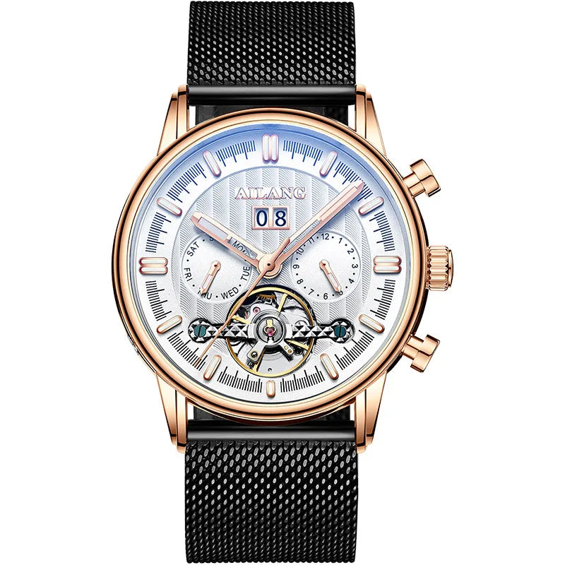 Stijlvolle Waterdichte Tourbillon Horloge