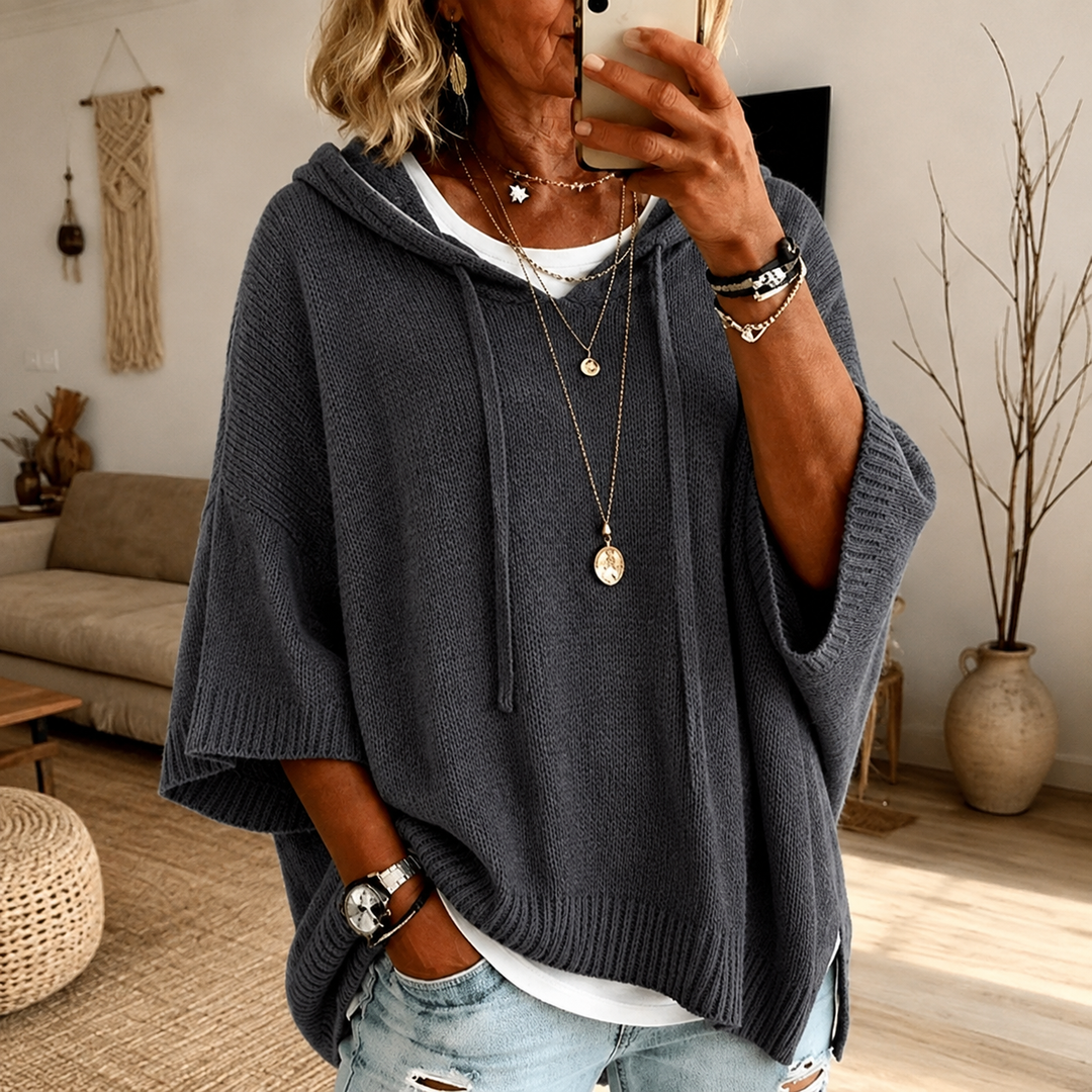 Camille™ | Elegante Poncho met Capuchon