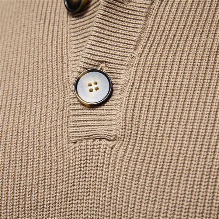 Van Laarhoven Mode | Herentrui met knoopdetails