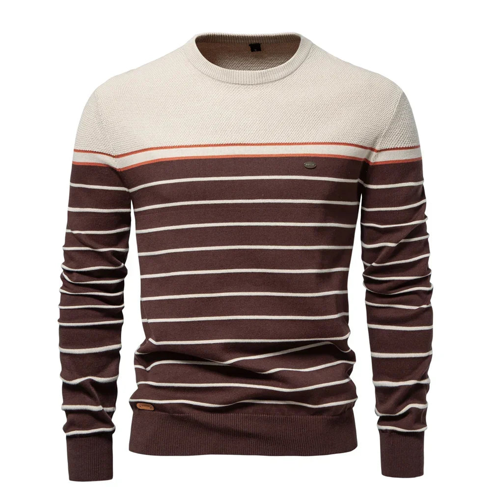 Van Laarhoven Mode | Herentrui met streepdesign