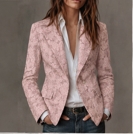 Estelle | Aansluitende blazer met patroon