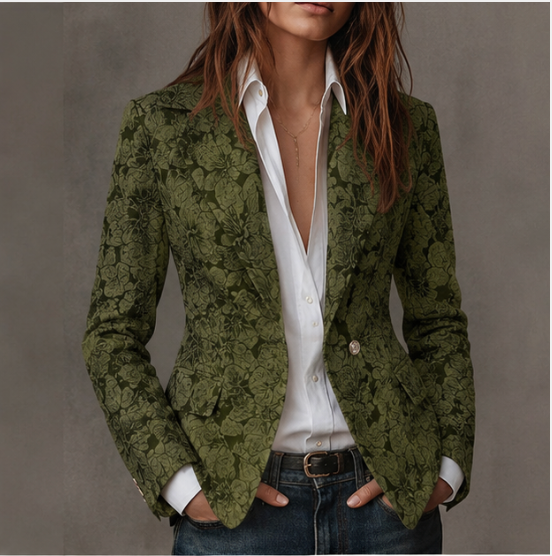 Estelle | Aansluitende blazer met patroon