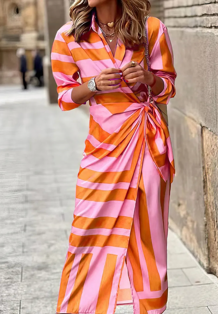 Cecilia™ Elegante Gestreepte Jurk