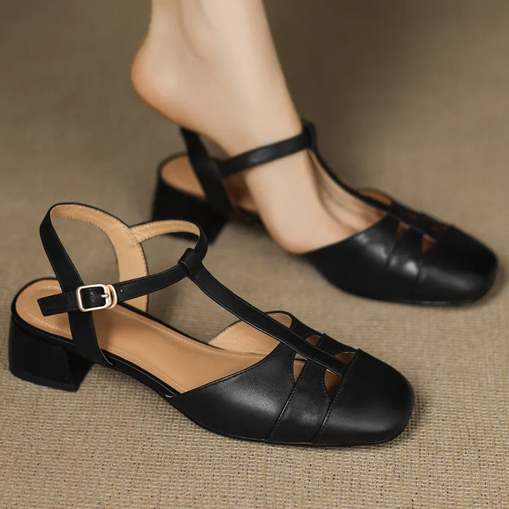 Isabella | Gevlochten Leren Ballerina's