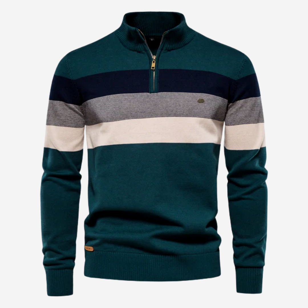 Van Laarhoven Mode | Retro herentrui met kwart rits