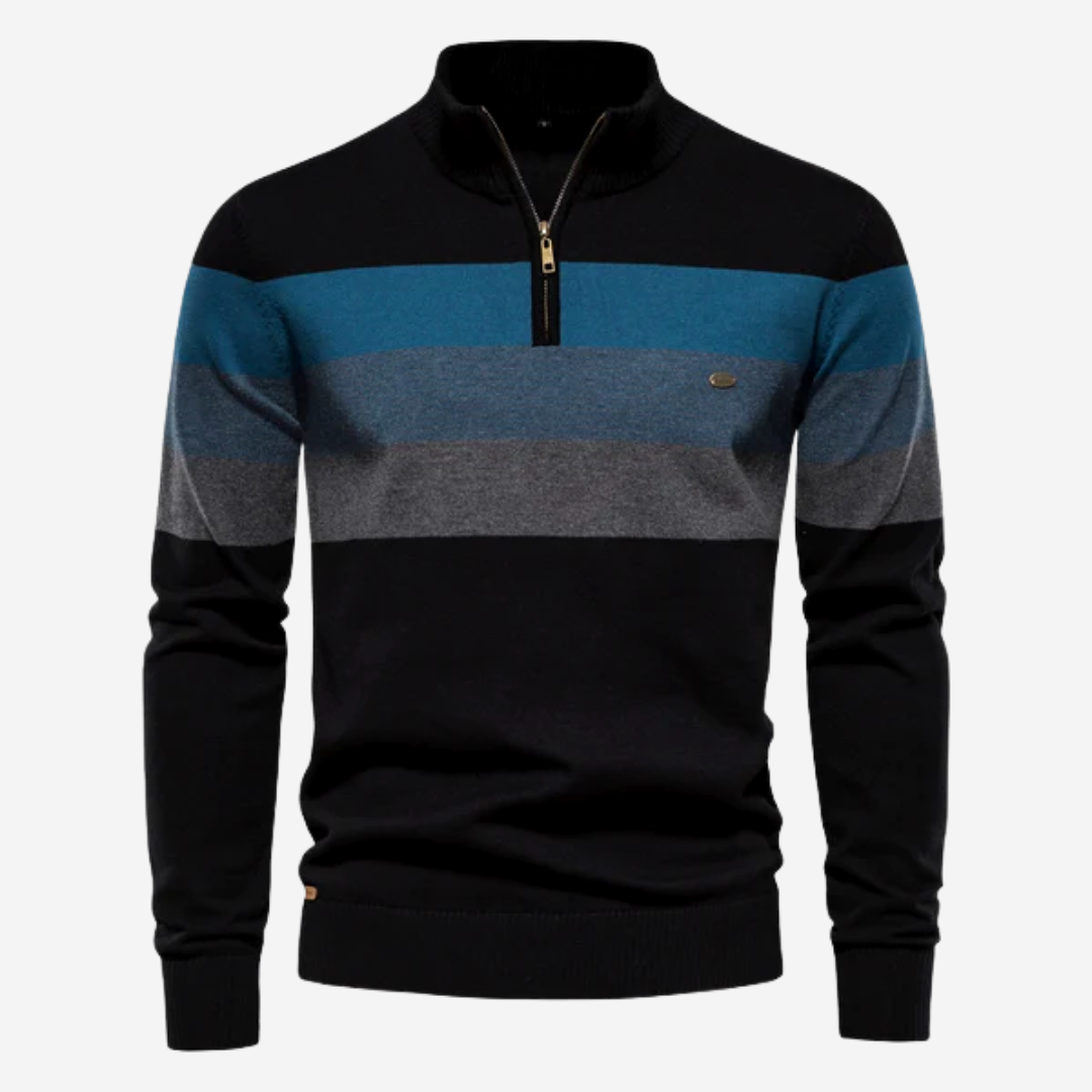 Van Laarhoven Mode | Retro herentrui met kwart rits