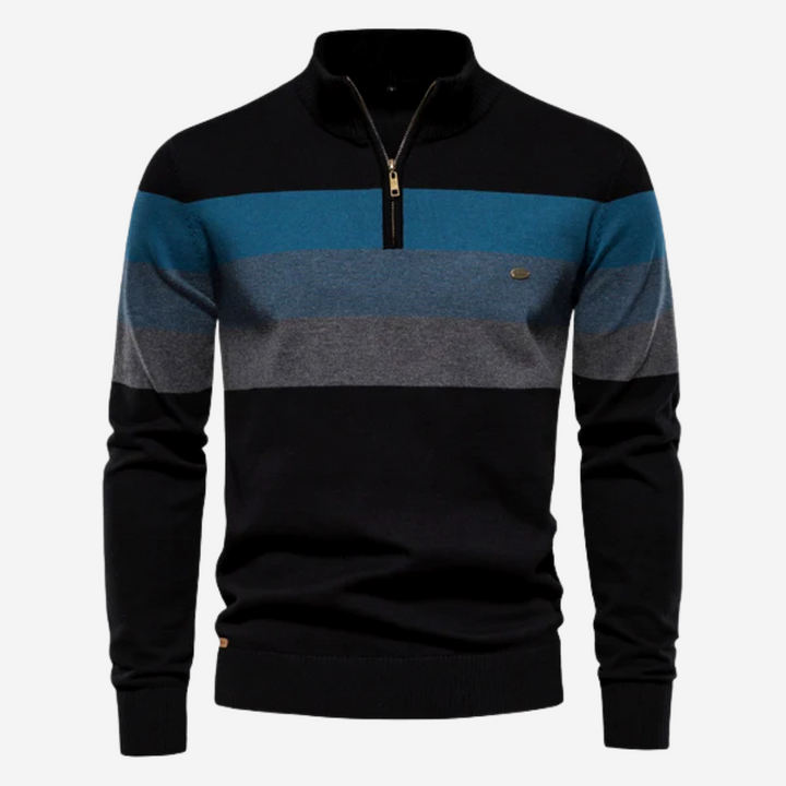 Van Laarhoven Mode | Retro herentrui met kwart rits