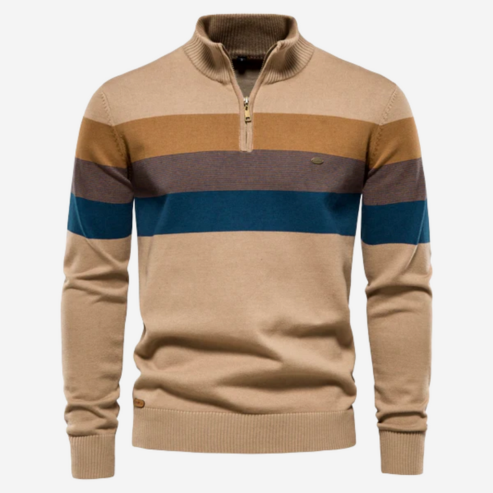 Van Laarhoven Mode | Retro herentrui met kwart rits