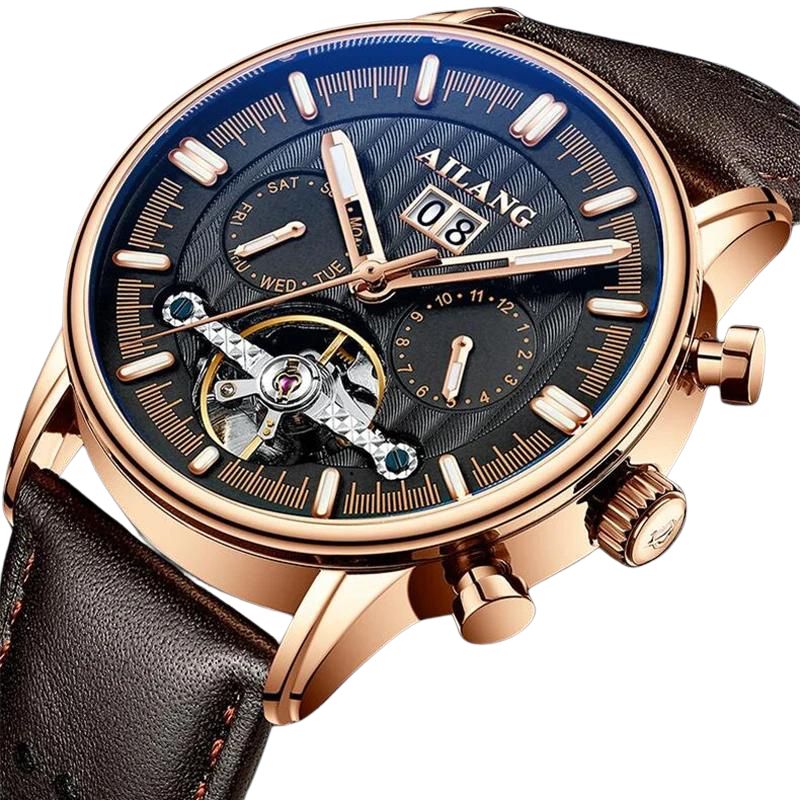 Stijlvolle Waterdichte Tourbillon Horloge