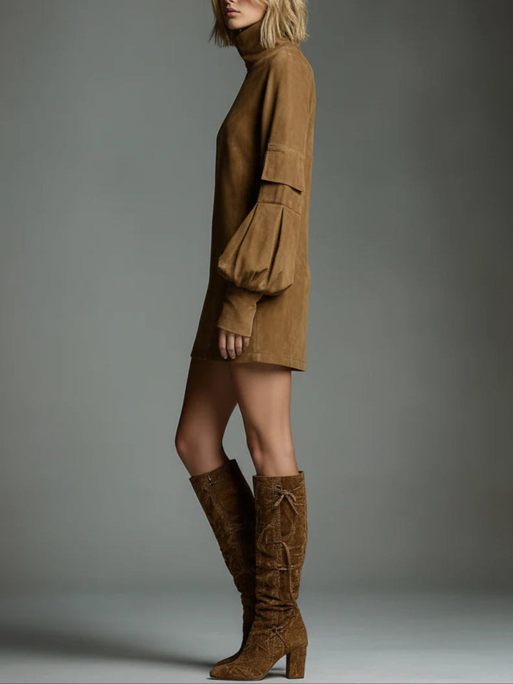 Kopen | Oversized mini-jurk met hoge hals