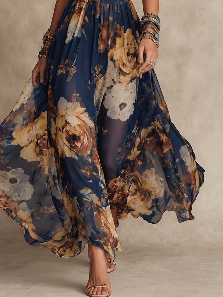 Melissa™ | Elegante Maxi-Jurk met Bloemenpatroon